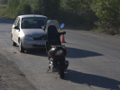 В Первоуральске произошло ДТП с участием легкового автомобиля и скутера. Фото